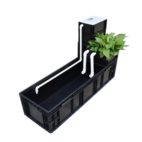 黑色周转箱养龟乌龟专用饲养缸大型生态沼泽过滤箱鱼龟混养龟箱