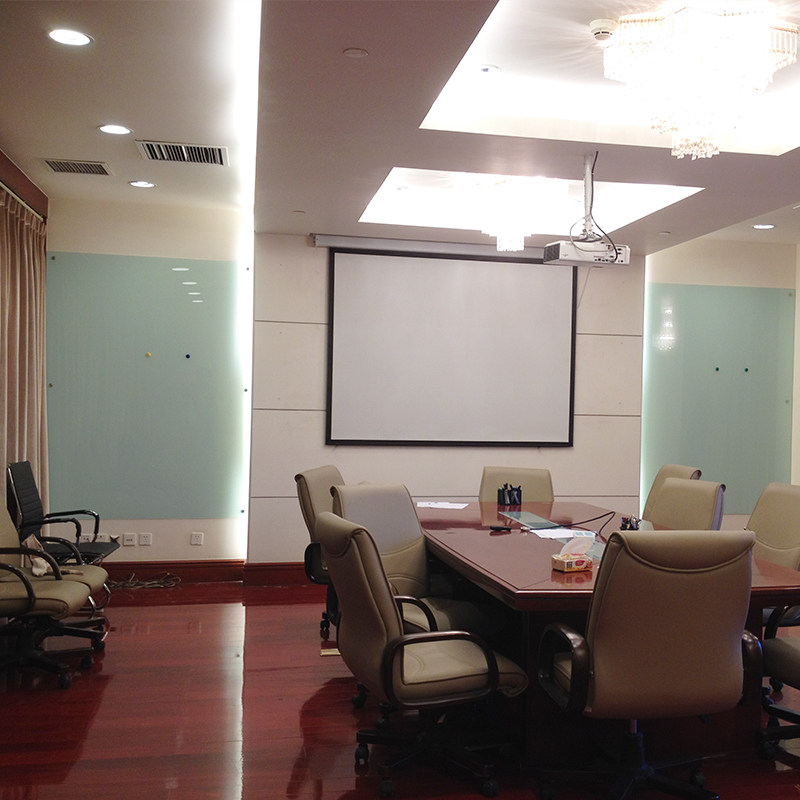 磁性钢化玻璃白板挂式写字板墙定制会议室教学家用培训烤漆白板笔