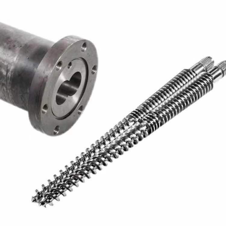 现货中国热卖厂家直销PVC挤出机锥形双机筒螺杆