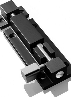 黑色插销门锁扣木门闩机柜门窗卫生间防盗加厚门栓明装插销左右