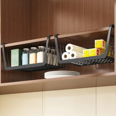 创意厨房挂篮衣柜隔板挂篮家用橱柜置物架办公室桌面可叠加收纳篮,节庆用品/礼品,文化创意餐具,淘宝优惠券,粉丝福利购,淘宝优惠卷