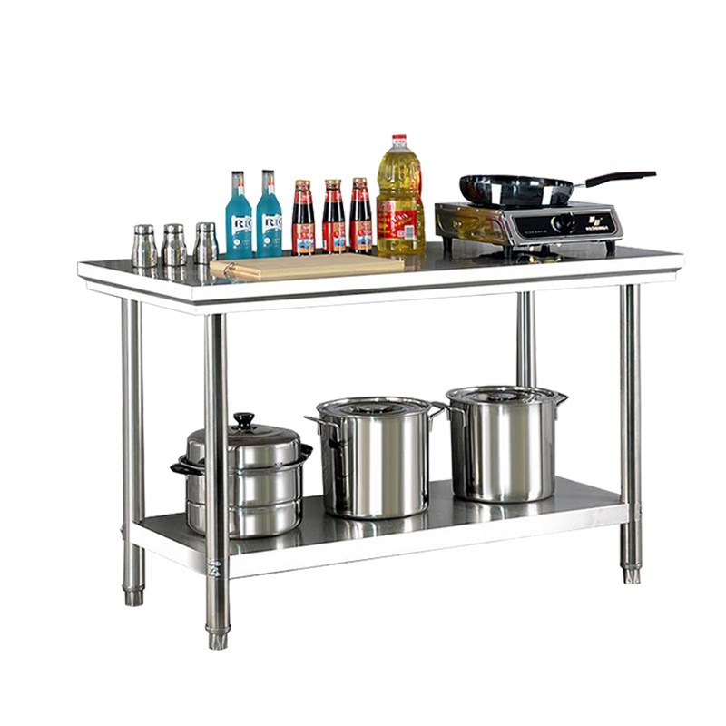 厨房不锈钢工作台商用操作台饭店餐馆不锈钢桌子打荷台案板置物架