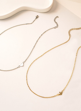 欧美简约和平鸽项链05