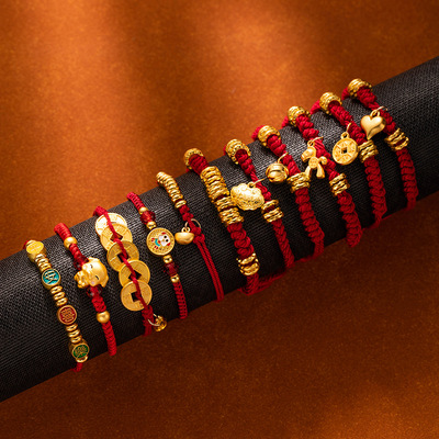 端午红绳国潮手链6663