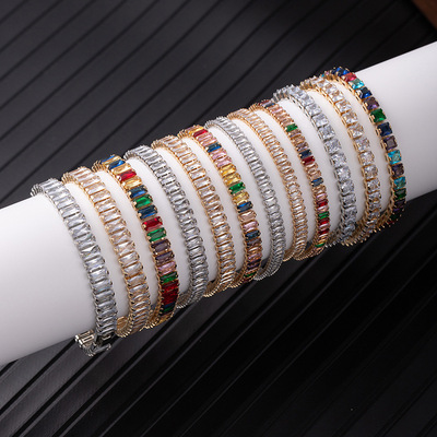 欧美爆款彩色锆石手链