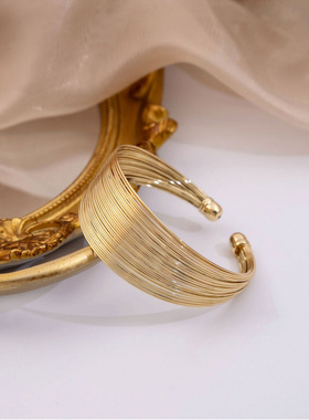 欧美风非洲风情C形金属手镯