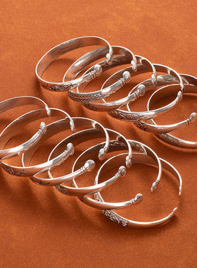 复古民族风古银手镯11