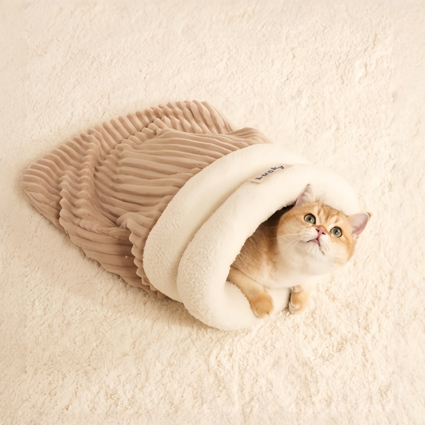YoofPets防风保暖猫窝睡袋安全感猫咪钻洞麻袋猫窝封闭式宠物窝