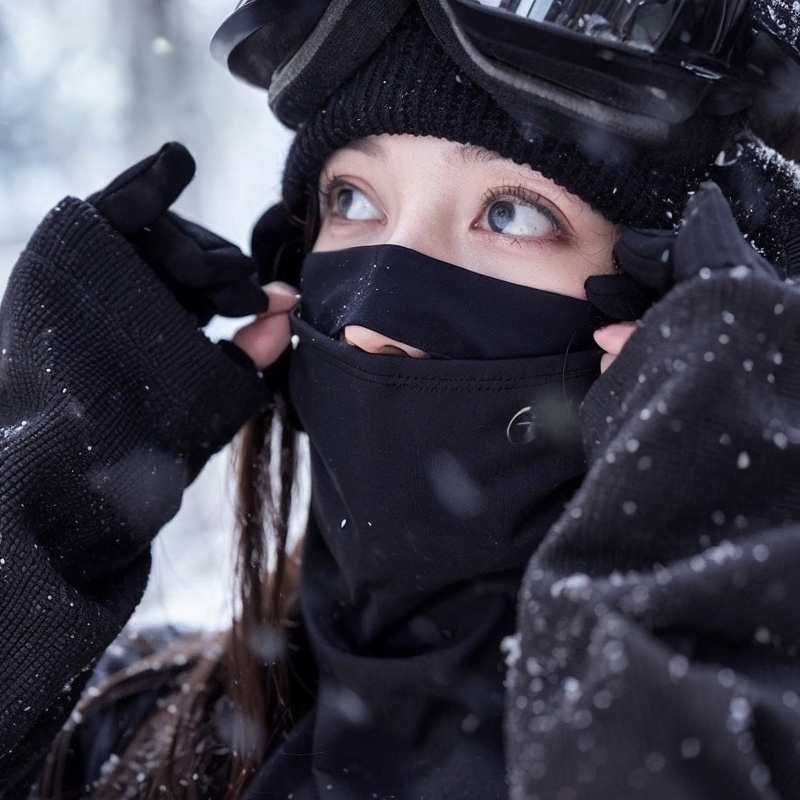 滑雪面罩女冬季防风防寒脖套保暖