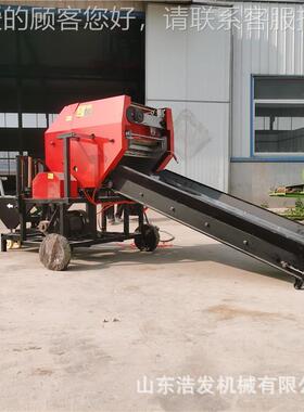 全SOT自动米体秸秆铡切机玉动款打捆包膜一机青黄储饲料存电储打