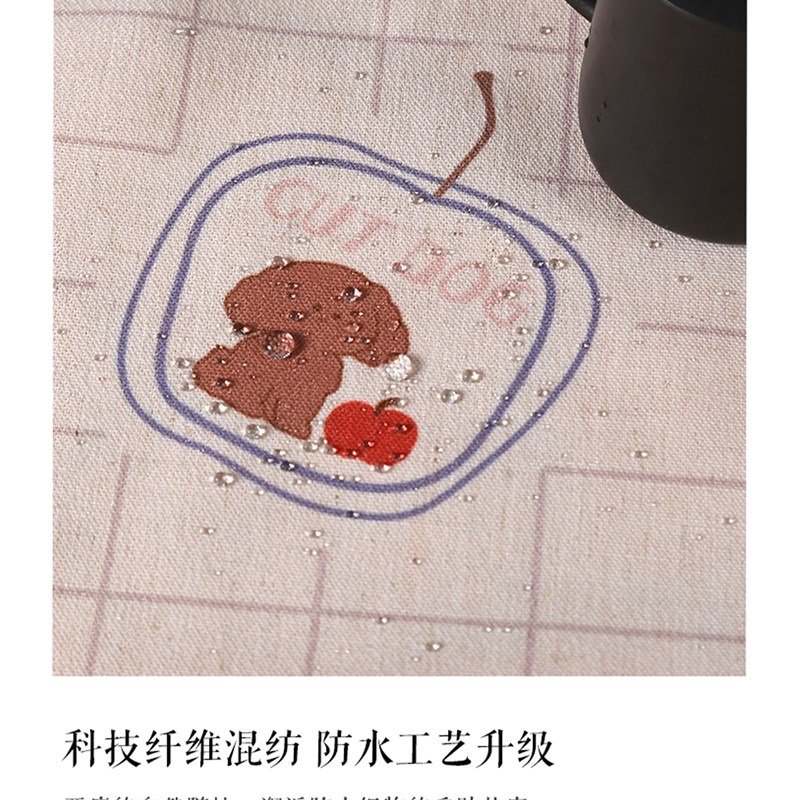 餐桌桌布2025新款轻奢高级感防水免洗易打理卡通长方形茶几桌布