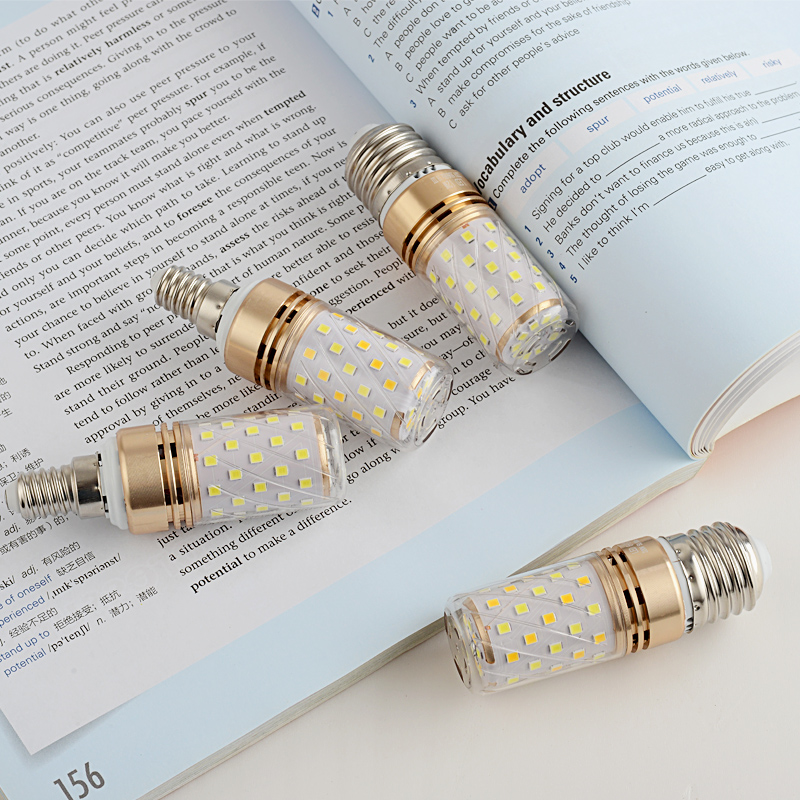led灯泡e14e27光源小螺口暖白光高亮变色12W16W节能家用照明螺旋