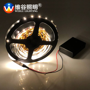 饰软灯条贴片 玩具沙盘模型装 2835裸板低压3v5v8mm灯带 电池盒套装