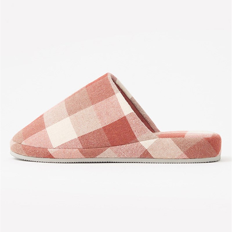 无印良品 MUJI 男女通用 棉法兰绒 厚底拖鞋 男鞋女鞋秋冬季 新品