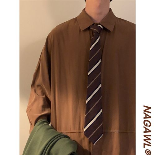 NAGAWL搭配神器2024男装新款学院风细条纹领带