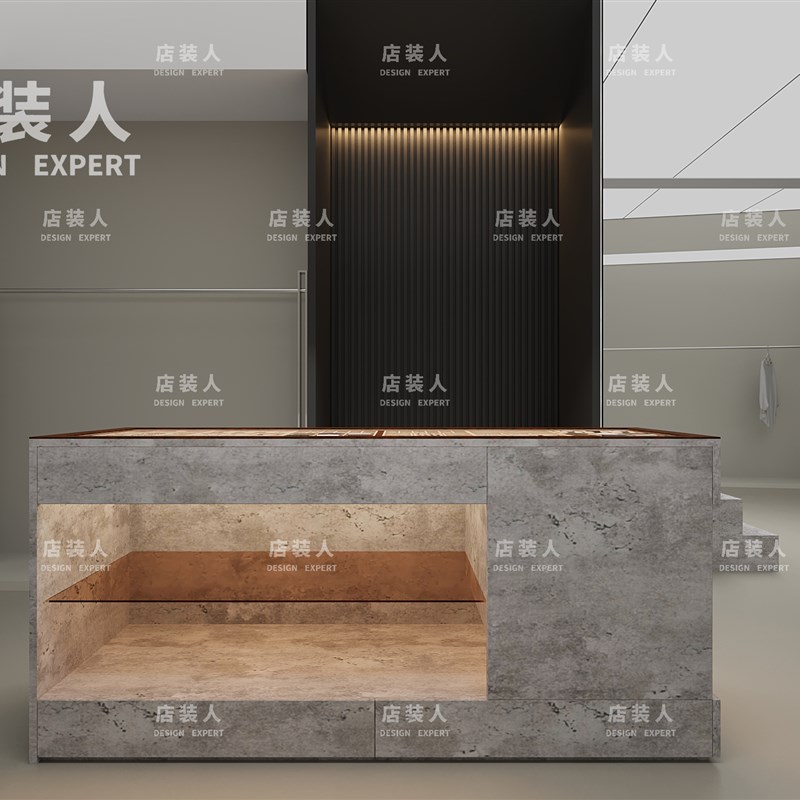 饰品店中岛柜g展示柜玻璃柜高级陈列中岛台高端定制展示台流水台