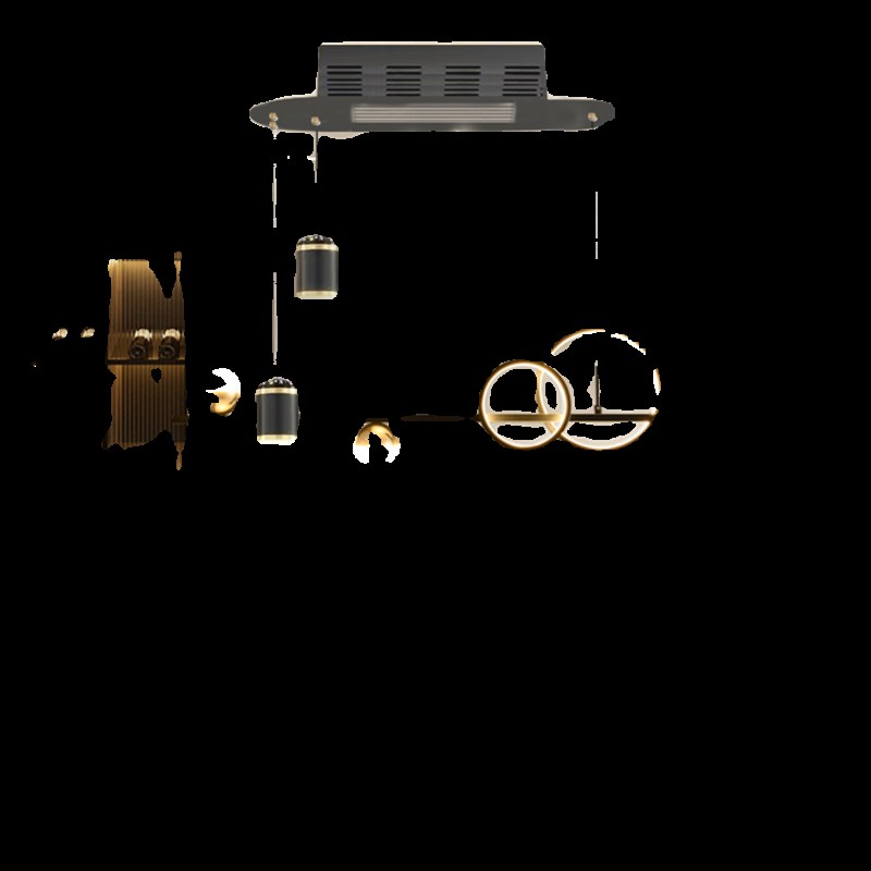 吊灯餐厅灯直流变频无叶风扇灯全光谱LED高显指智能语音灯具吧台