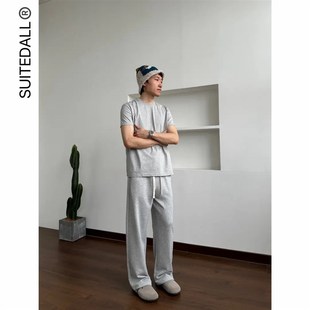 毛圈宽松直筒微喇叭运动通勤长裤 SUITEDALL2021M卫裤 320g薄款