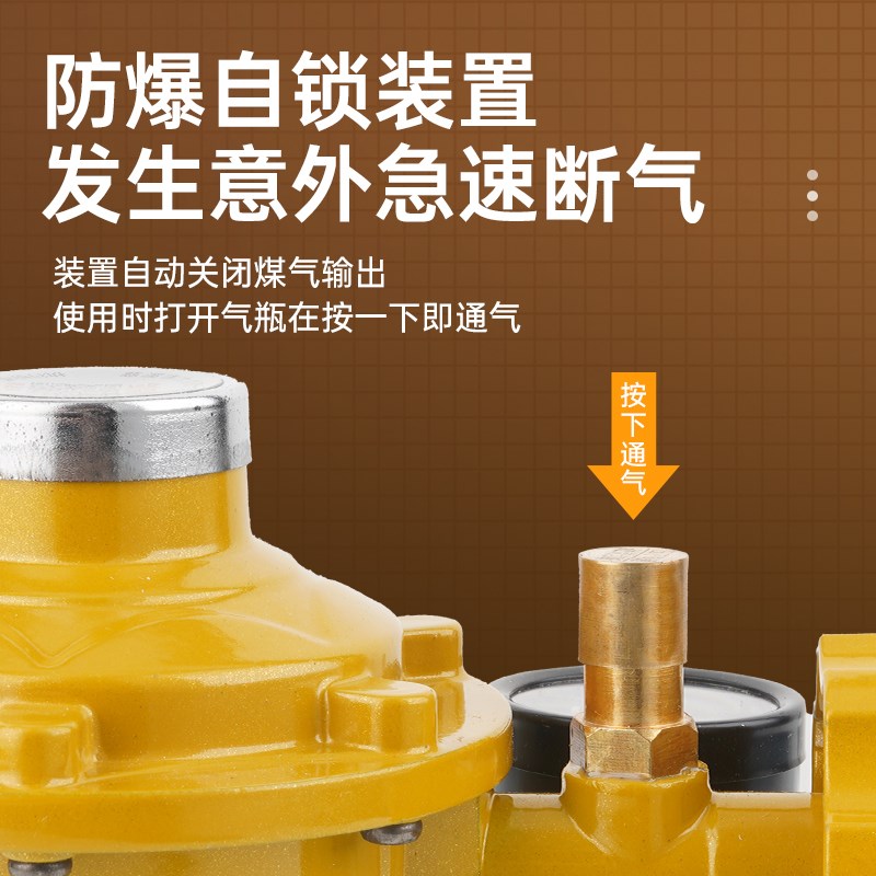 新国标0.6L煤气罐安全阀自动关闭家用防爆防漏液化气减压阀低压阀