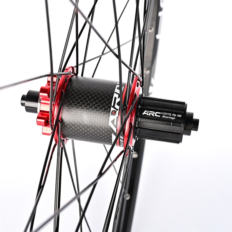 山地车轮组碳纤维29/27.5/26寸超轻120响花鼓筒轴太阳车圈HT辐条