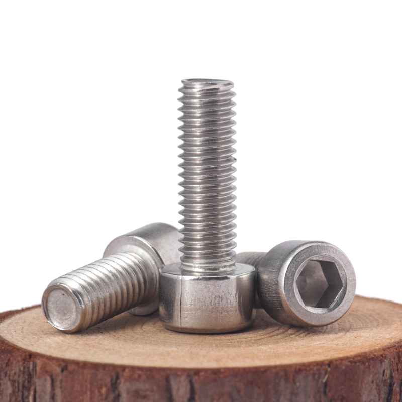 促201不锈钢内六角螺丝圆柱头螺栓光头无滚花杯头螺丝钉6M8M10M12
