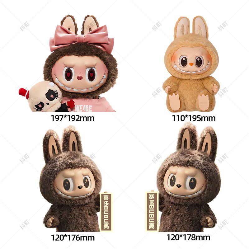 适用于冰箱贴磁吸可爱拉布布labubu可爱玩偶周边3D立体卡通铁门贴