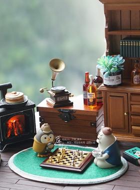 微缩国际象棋模型迷你欧式家具分小屋造景摆件装饰场景小摆件