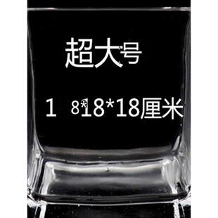 正方形现代简约插花白石子落地水养花盆插花器皿方缸花瓶客厅摆件