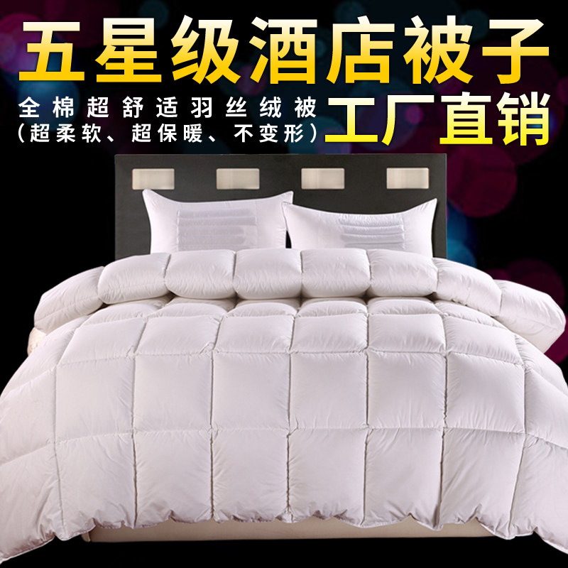 宾馆酒店床上用品被子批加厚发厚被四季星级酒店加厚保暖棉整张棉
