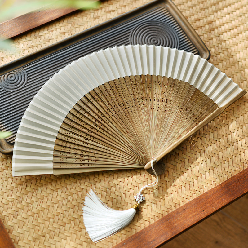 布扇子复古国潮旗袍汉服古代绢布手工折扇女式古风仙气中国风舞蹈,居家日用,扇子,淘宝优惠券,粉丝福利购,淘宝优惠卷