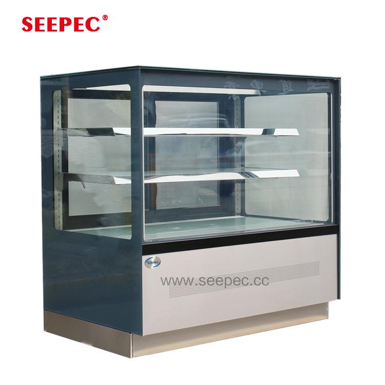 立式二层不锈钢直角蛋糕柜面包蛋糕房设备冷藏展示柜