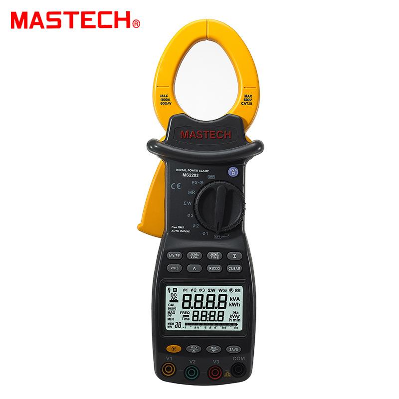 华谊MS2205多功能智能三相钳形谐波功率表有功无功视在功率计测量