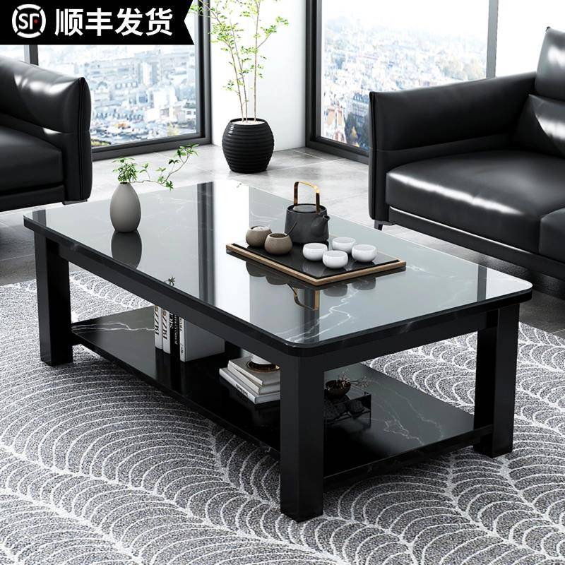 茶几客厅家用现代简约钢化玻璃办公室极简茶台2025新款小户型茶桌