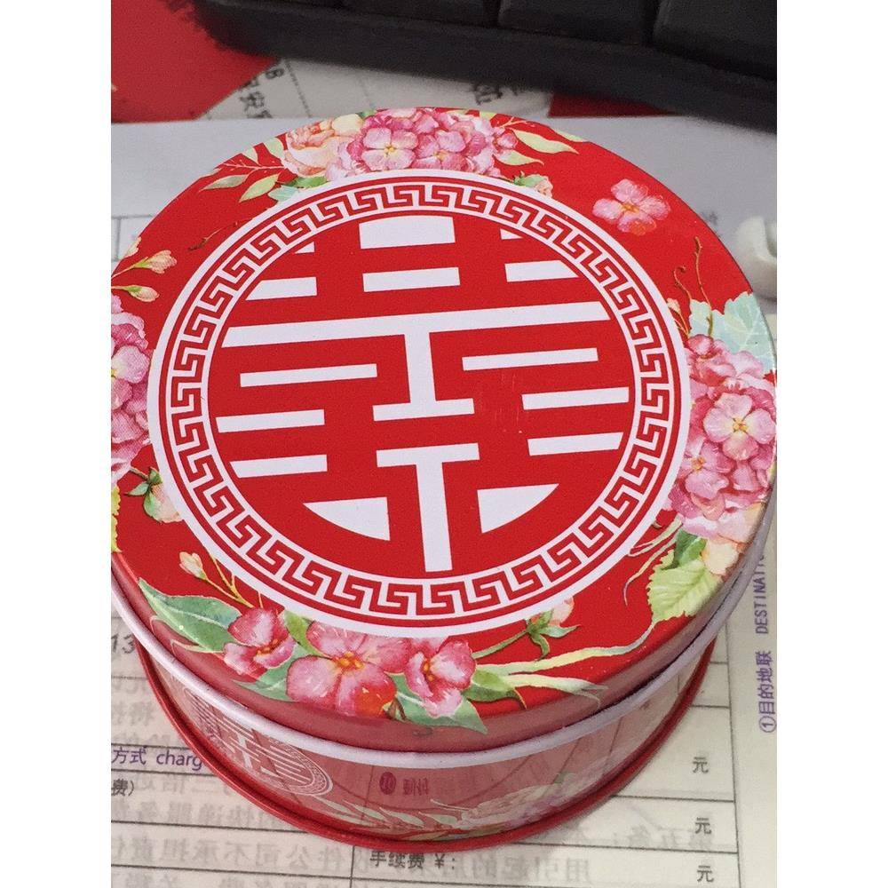 2024心形婚礼喜糖盒结婚圆筒喜中欧式喜糖盒子创意马口铁盒小礼盒
