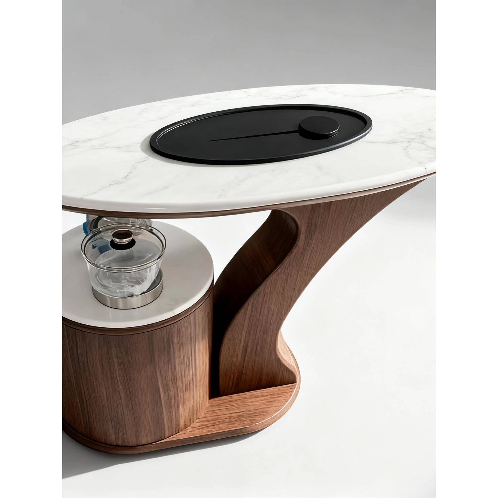 新款新中式茶桌家用小户型可移动茶桌客厅茶水柜阳台茶台茶几茶车