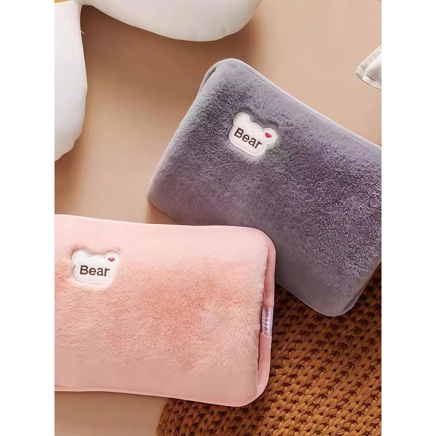 兔毛绒充电热水袋防爆款免拆洗电暖宝宝暖水袋姐妹暖手宝插电热宝