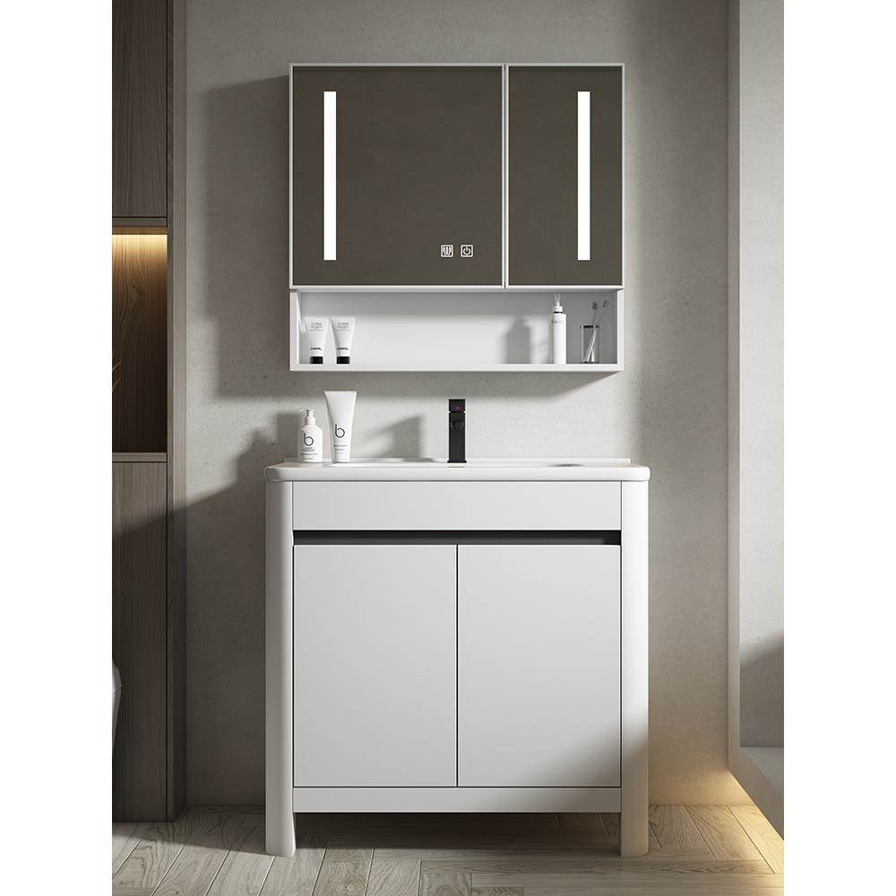 落地式浴室柜组合浴室面盆陶瓷一体化阳台面盆蜂窝铝面盆