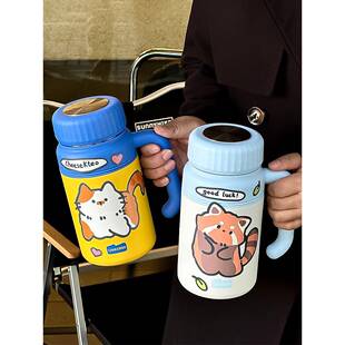 新款男生保温杯大容量1000ml办公室泡茶水杯高颜值陶瓷内胆水杯女