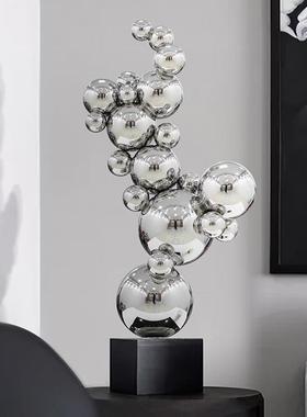 客厅大型落地玄关装饰摆件高档电视柜旁样板房入户柜软装乔迁开业