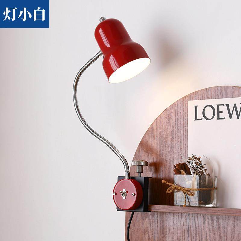 工业风夹子台灯床头书桌万向调节阅读复古桌面工作创意设计中古灯