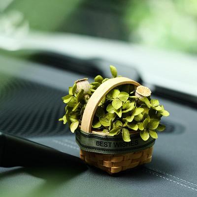 车载植物永生花香薰扩香器汽车内饰装饰中控台高级感摆件香氛礼物