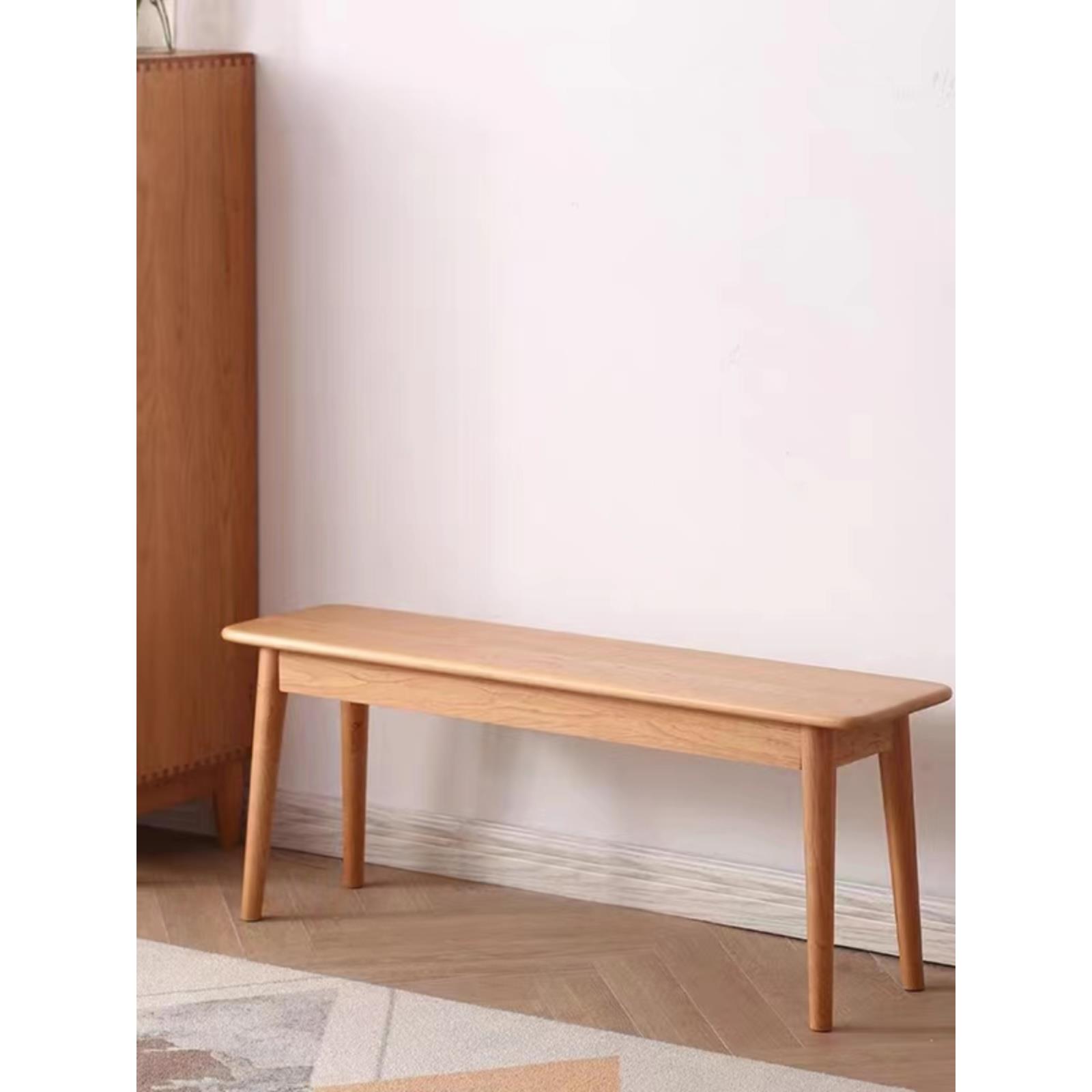 北欧实木餐桌凳换鞋凳长条凳长凳子现代简约卧室床尾凳家用长板凳