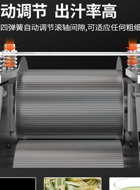 乐创商用甘蔗榨汁机小吃饮品店不锈钢榨汁机创业摆摊电动甘蔗机