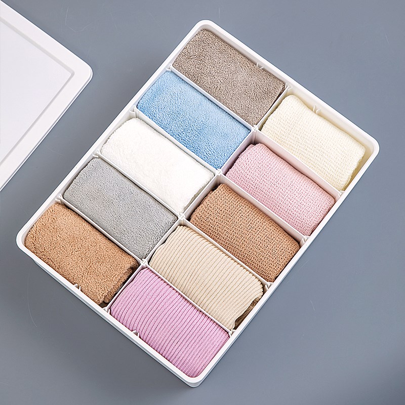 家政保洁毛巾分类收纳盒隔u离防止交叉感染分格带盖洗车抹布整理