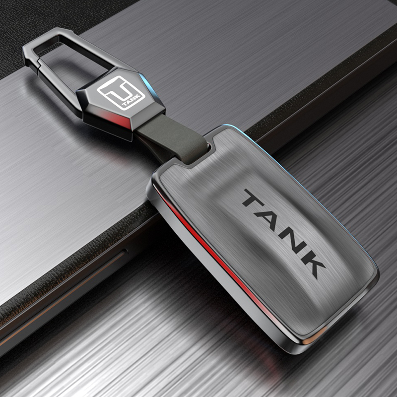 24款坦克300钥匙套专用400高档500hi4t金N属汽车用品5改装件壳扣