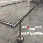 .双杆.波浪防风晾衣架. .侧装 加厚正品 304不锈钢固定晾衣杆.顶装