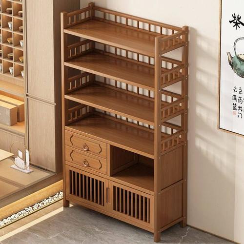 中式茶水柜家用茶叶柜茶台桌边柜茶叶茶具储物柜办公室茶柜置物架