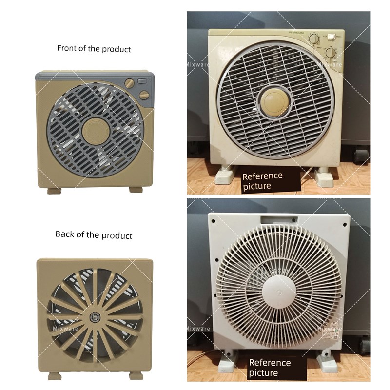 3D打印迷你风扇摆件覆古造型桌面小装饰创意个性小装饰趣味工作台