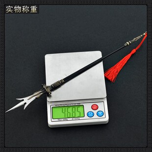 宝莲灯影视周边 大号杨戬三尖两刃刀合金模型金属兵器摆件30cm