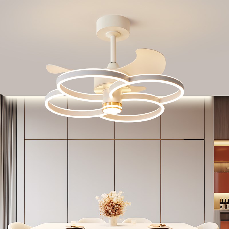 2025新款餐厅风扇灯现代简约大气客厅卧室风扇灯全光谱护眼吊灯